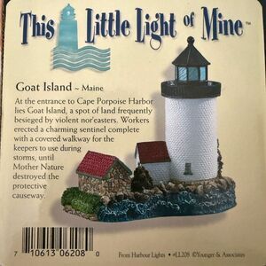 Harbour Lights This Little Light Of Mine Mini Lighthouse Goat Island Maine ￼